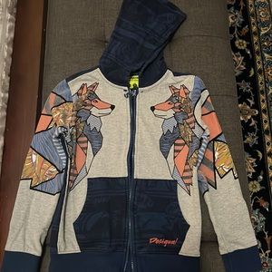 Desigual La Vida e Chula  Have Fun 100% Cotton/Bamboo Jacket, Boy 7/8, Mint